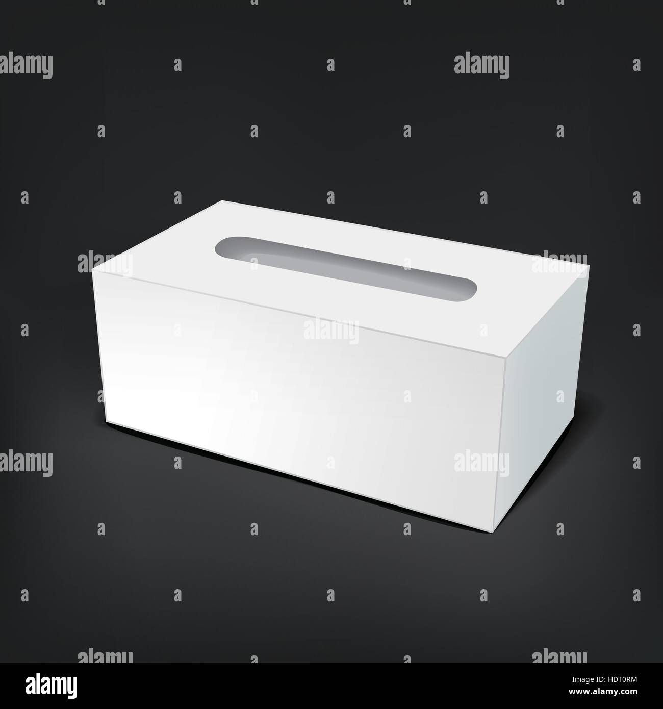 blank empty tissue box isolated on black background Stock Vector Image