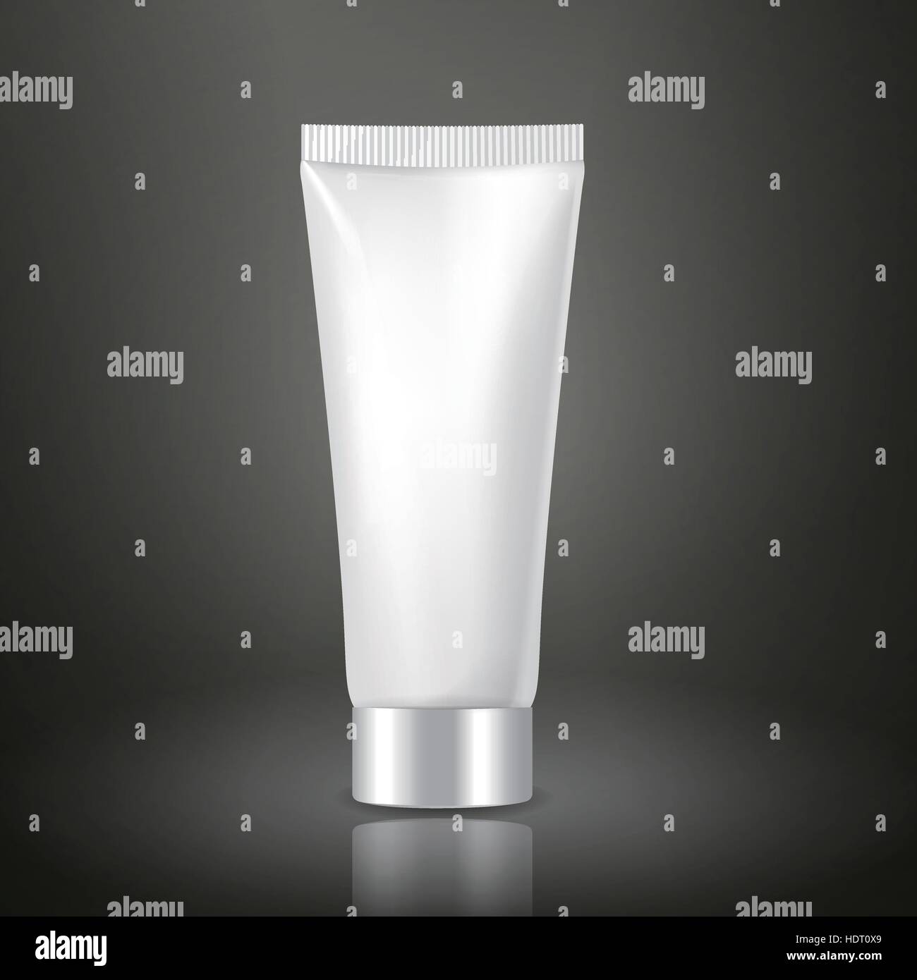 3d blank cosmetic tube isolated on black background Stock Vector Image ...