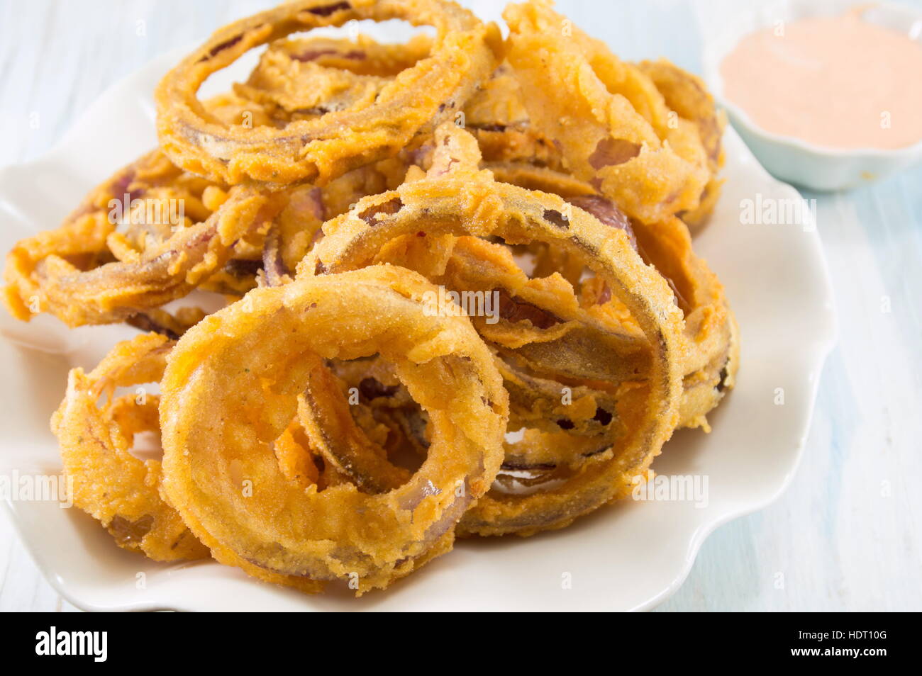 Beer battered onion rings hi-res stock photography and images - Alamy