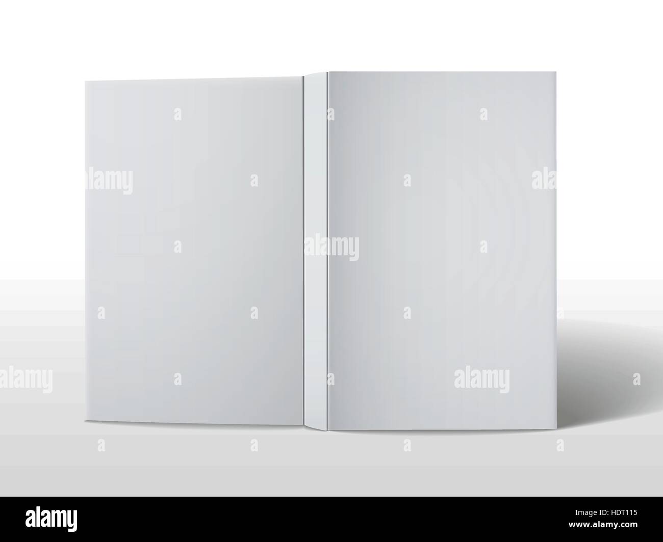 blank open book cover isolated on white background Stock Vector Image