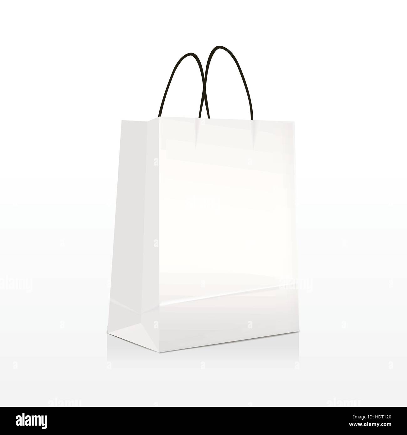 white paper bag isolated on white background Stock Vector Image & Art ...