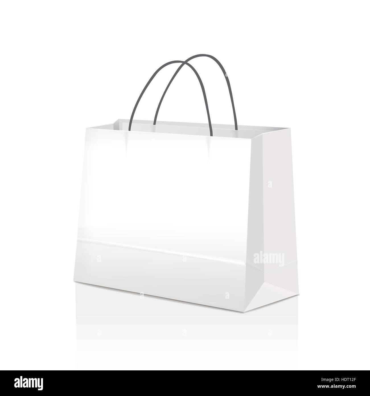 white paper bag isolated on white background Stock Vector Image & Art ...