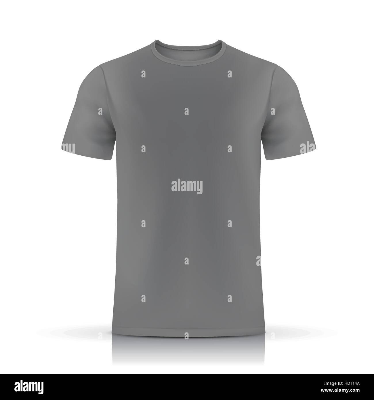 grey Tshirt template isolated on white background Stock Vector Image