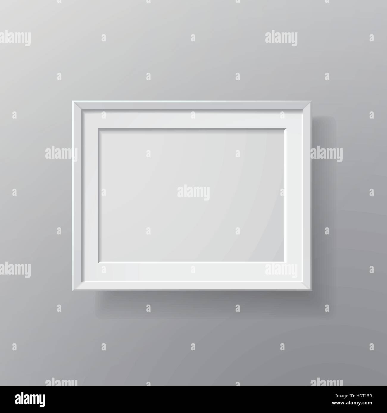 blank picture frame isolated on grey wall Stock Vector Image & Art - Alamy