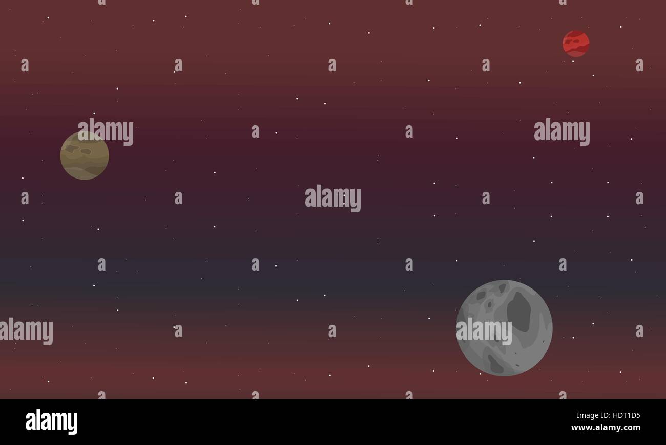 Space background landscape vector illustartion Stock Vector Image & Art ...