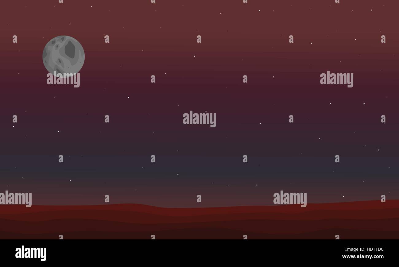 Illustration of beautiful space landscape Stock Vector Image & Art - Alamy