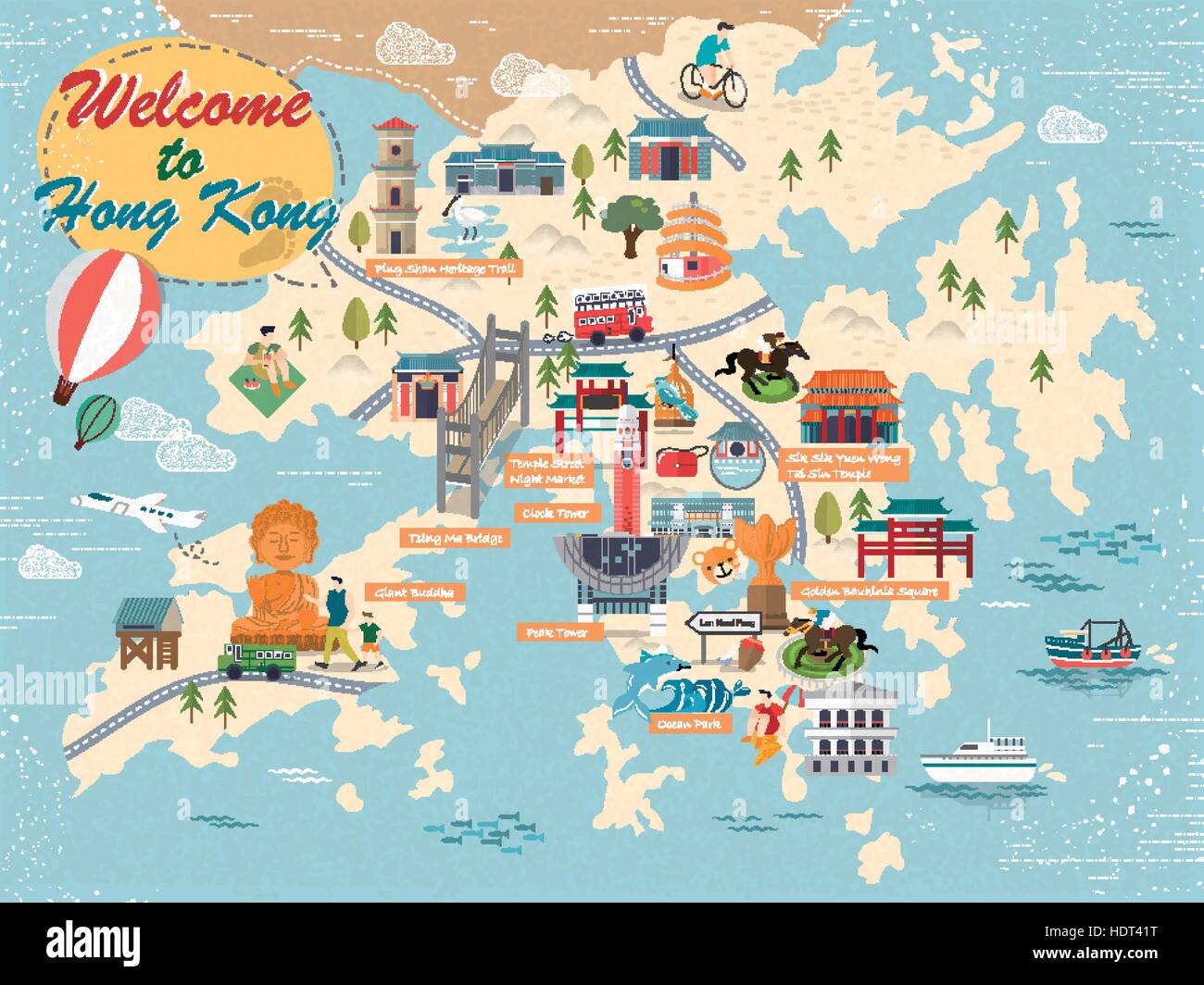 Hong Kong Attractions Map