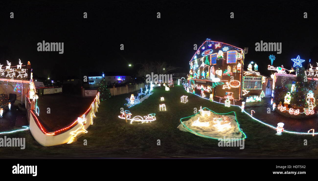 Thousands of Christmas lights and decorations on a house in Brentry, Bristol. PRESS ASSOCIATION