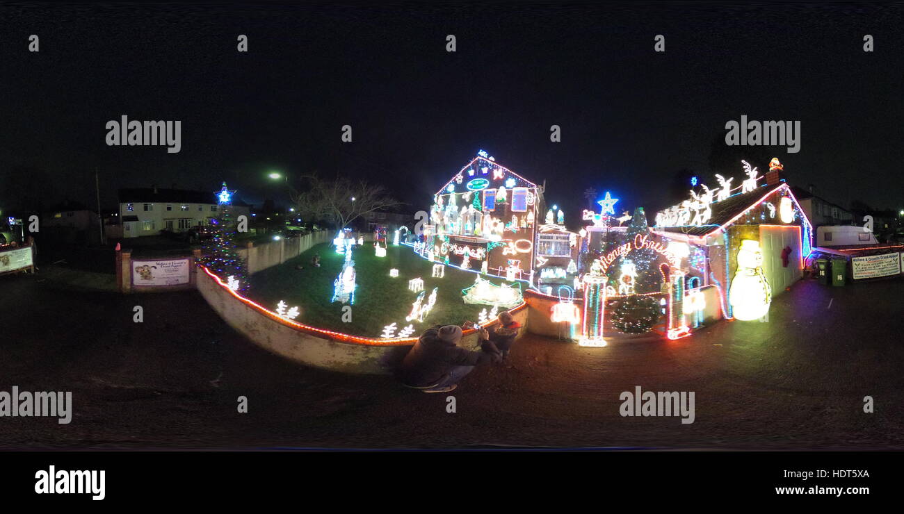 Thousands of Christmas lights and decorations on a house in Brentry