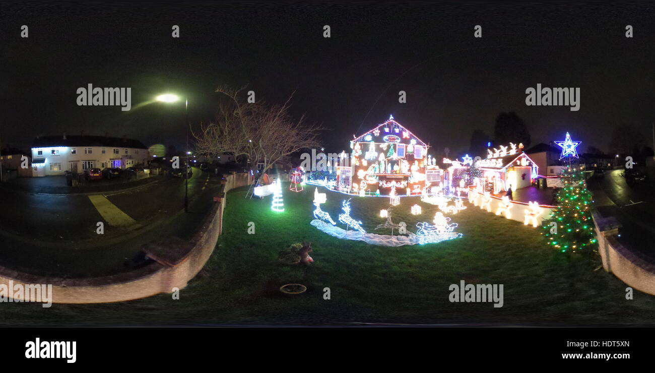 Thousands of Christmas lights and decorations on a house in Brentry, Bristol. PRESS ASSOCIATION
