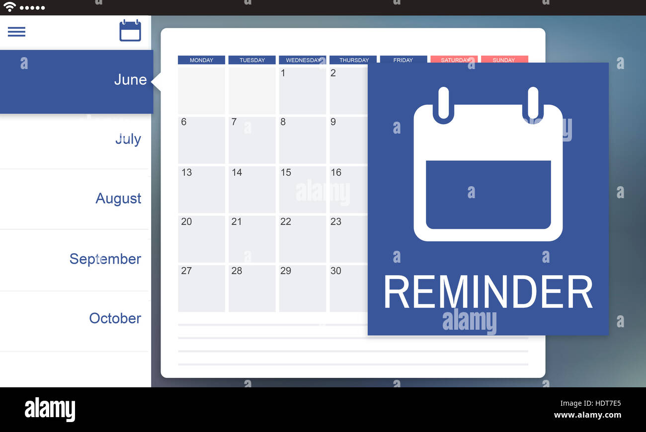 Appointment Agenda Reminder Personal Organizer Calendar Concept Stock