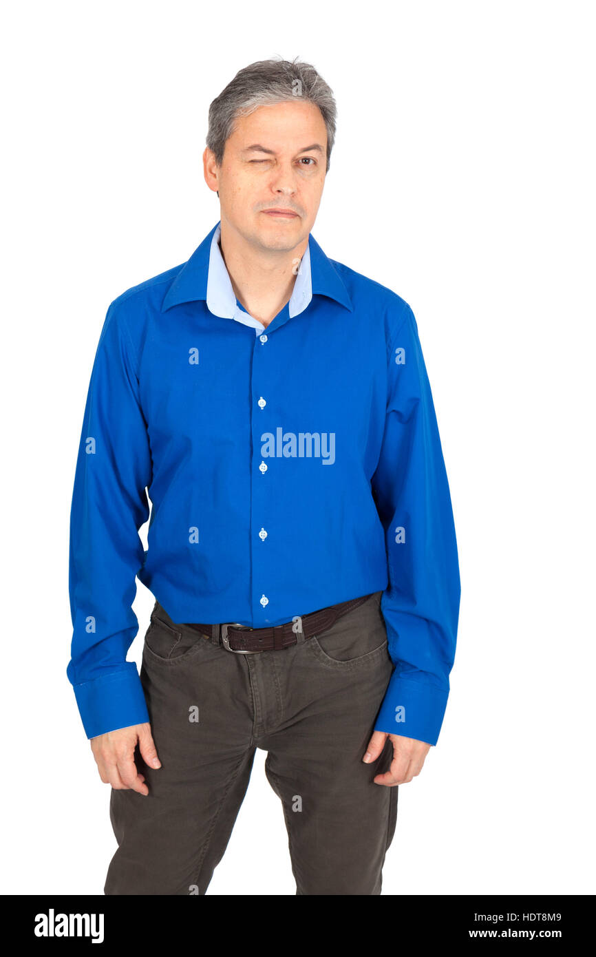 Senior man wink hi-res stock photography and images - Alamy