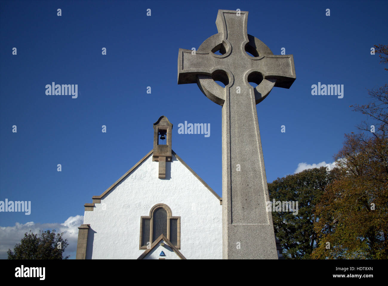 old small church memorial old St Andrews church of Scotland  Drumchapel Stock Photo