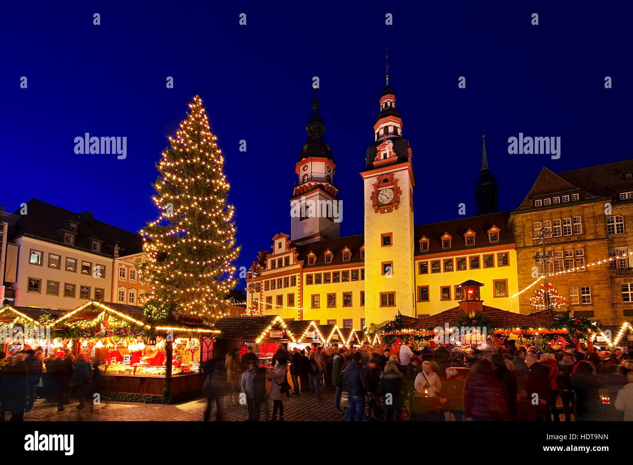 Chemnitz Weihnachtsmarkt - Chemnitz christmas market in Germany Stock Photo