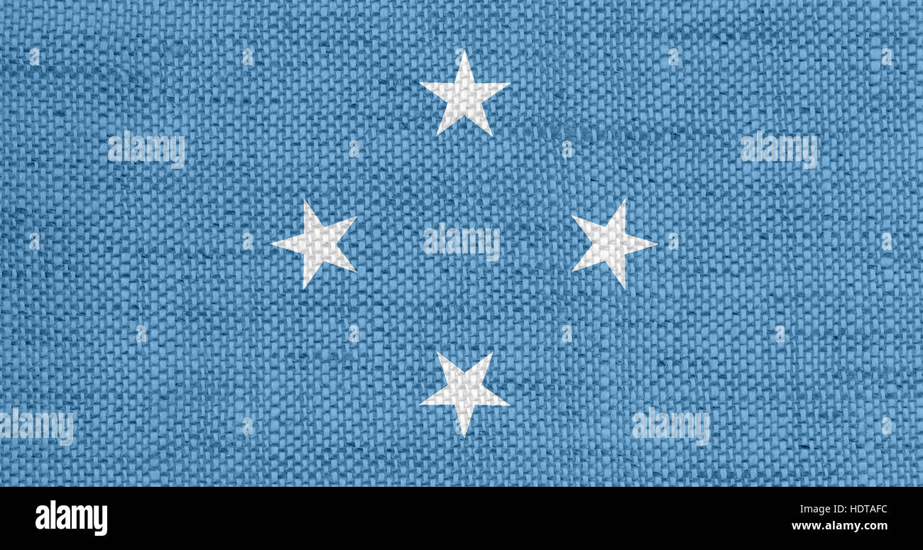 Flag of Micronesia on old linen Stock Photo - Alamy