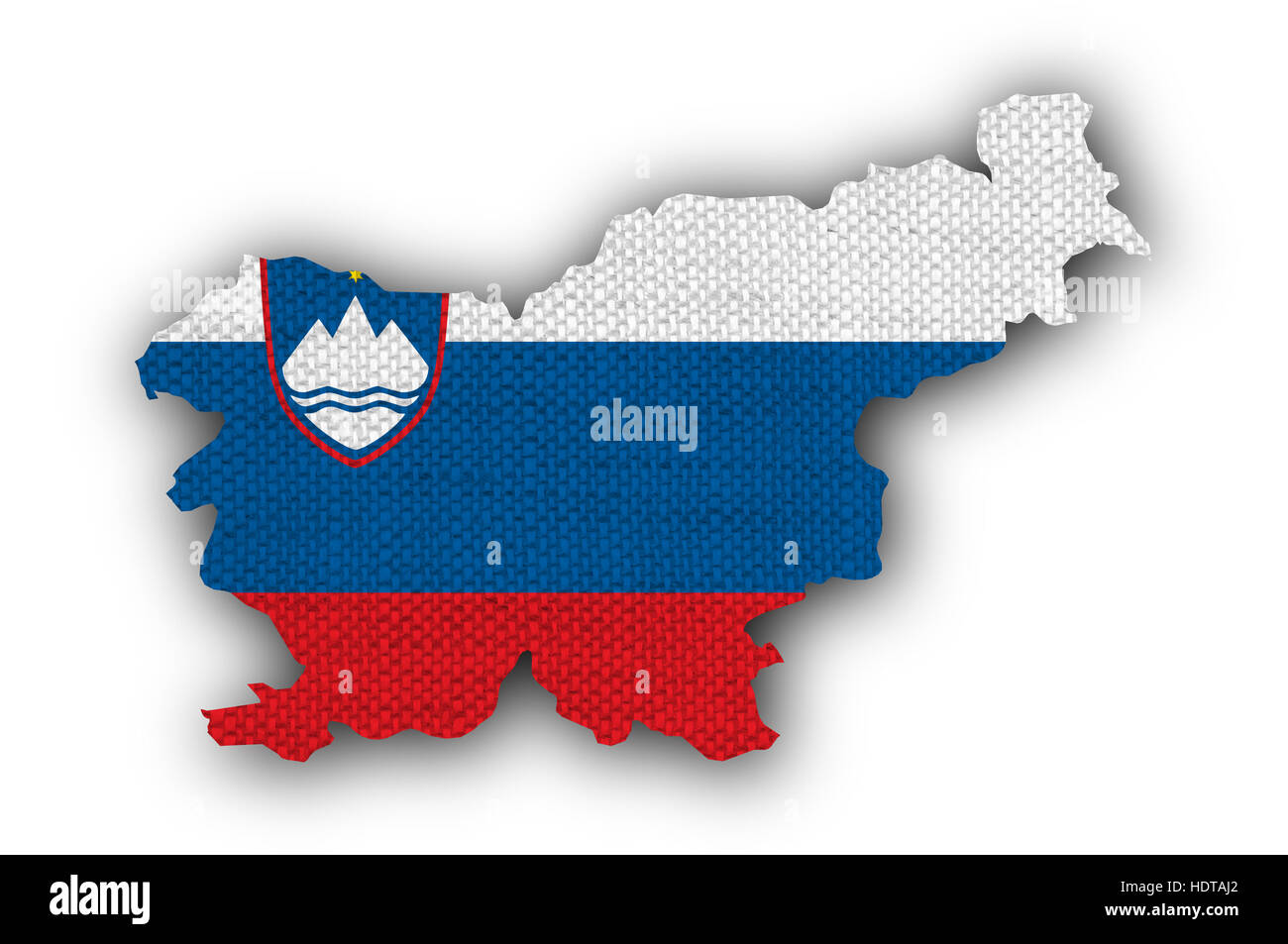 Map and flag of Slovenia on old linen Stock Photo - Alamy