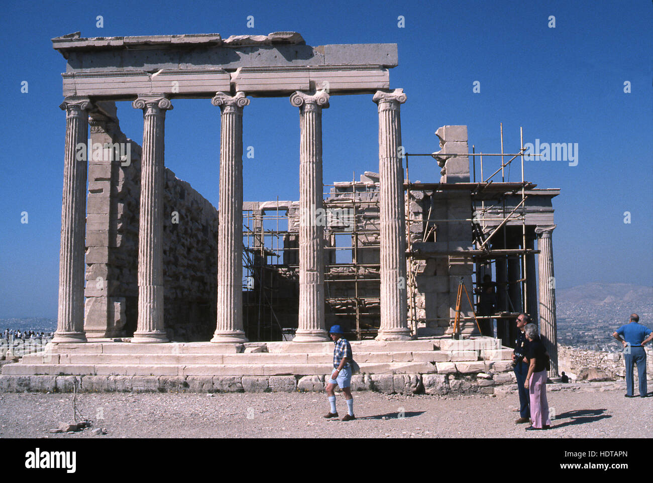ATHENS columns at Acropolis Greece 2008 Stock Photo