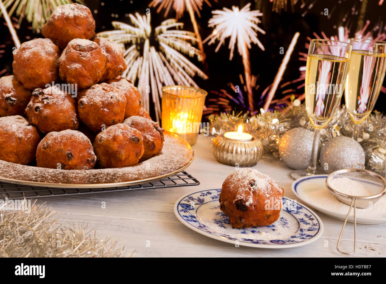 'Oliebollen', traditional Dutch pastry for New Year's Eve. With