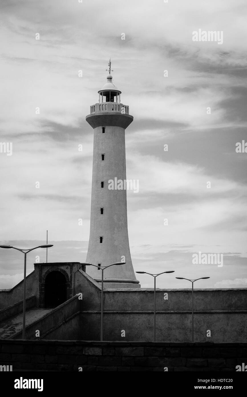 White lighthouse near Atlantic ocean Stock Photo - Alamy
