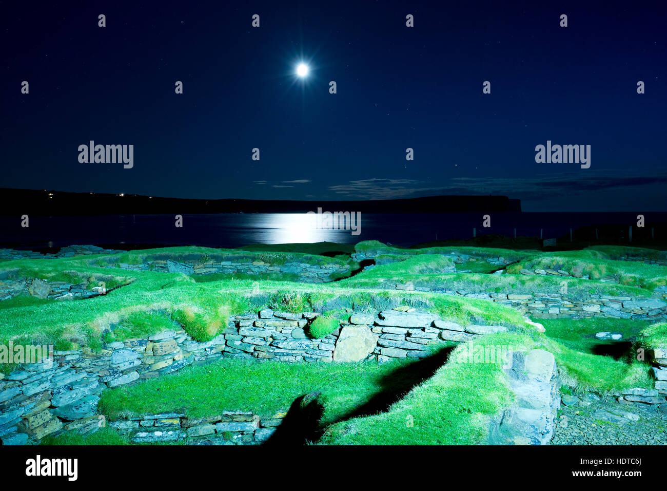 Brough of Birsay Norse remains, Orkney Stock Photo