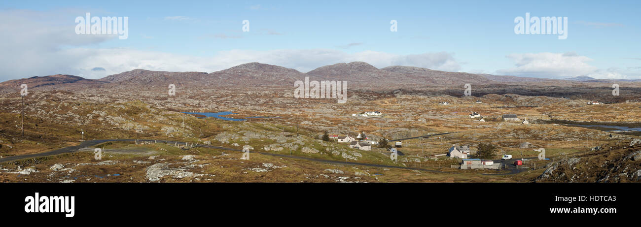 Rugged moonscape of South Harris Stock Photo