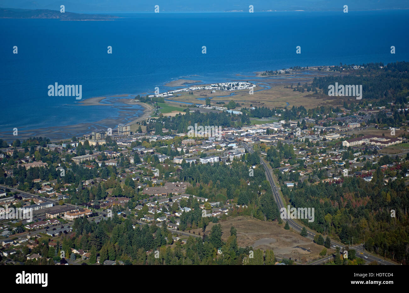 The Vancouver island coastal town of Parksville in British Columbia