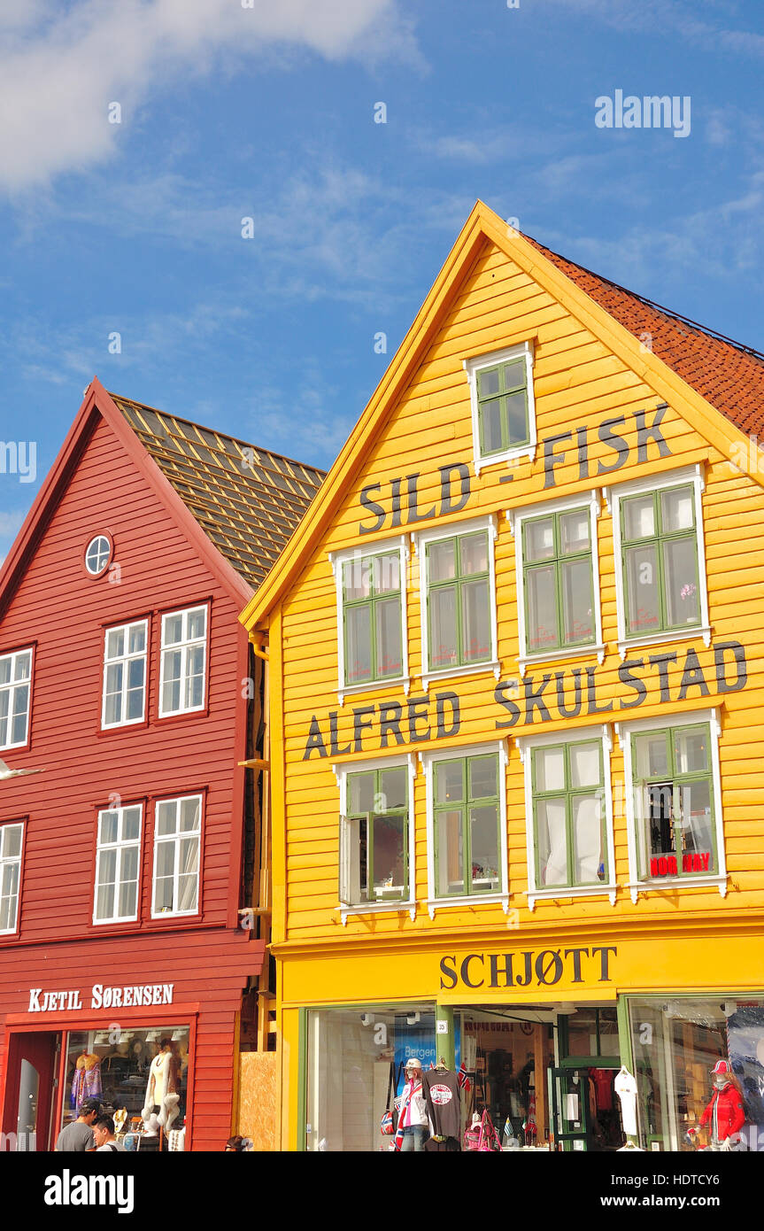 Colourful Shops Bergen Norway Stock Photo Alamy