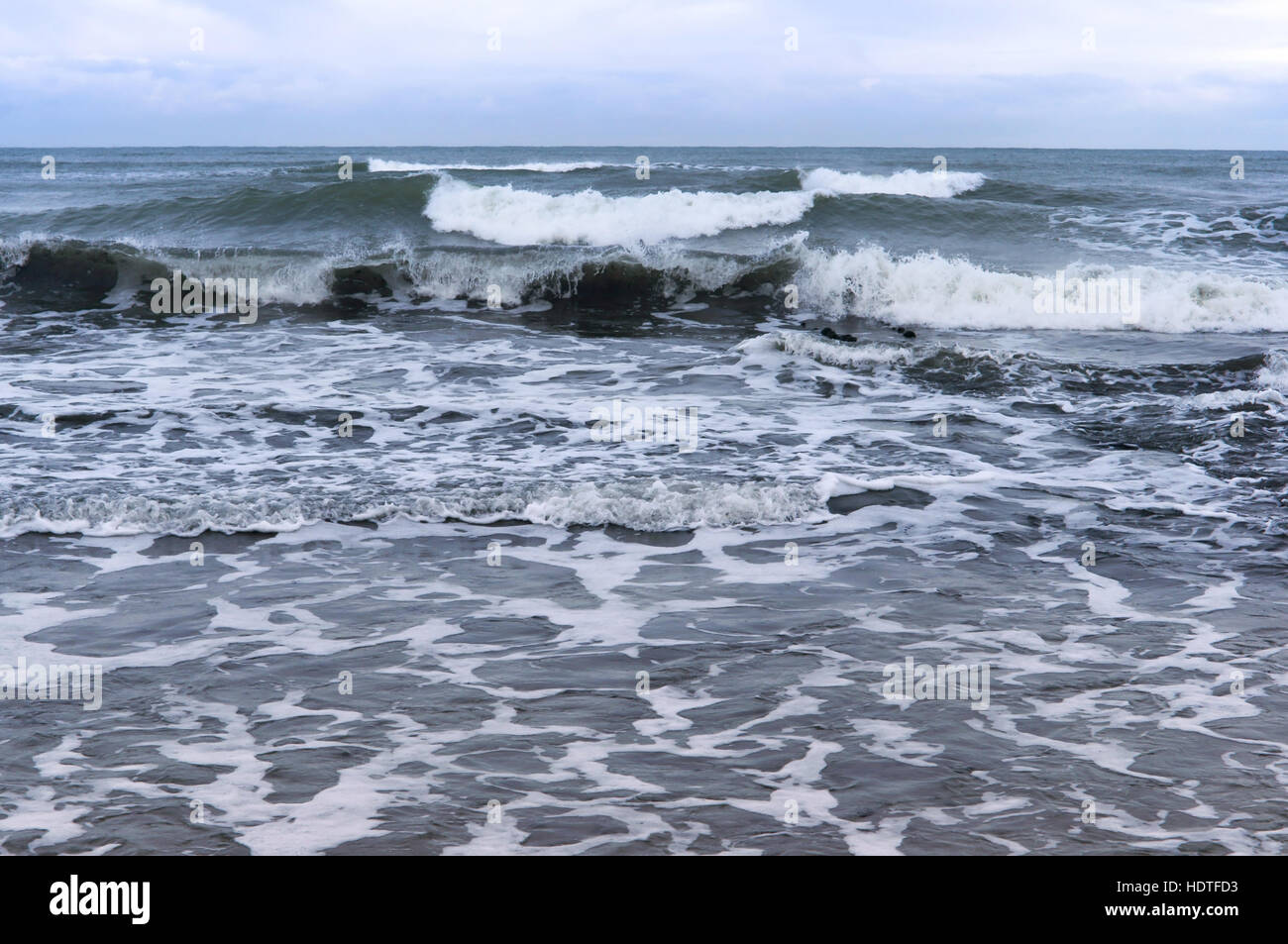 sea waves, storm, wind of the sea, Baltic sea Stock Photo