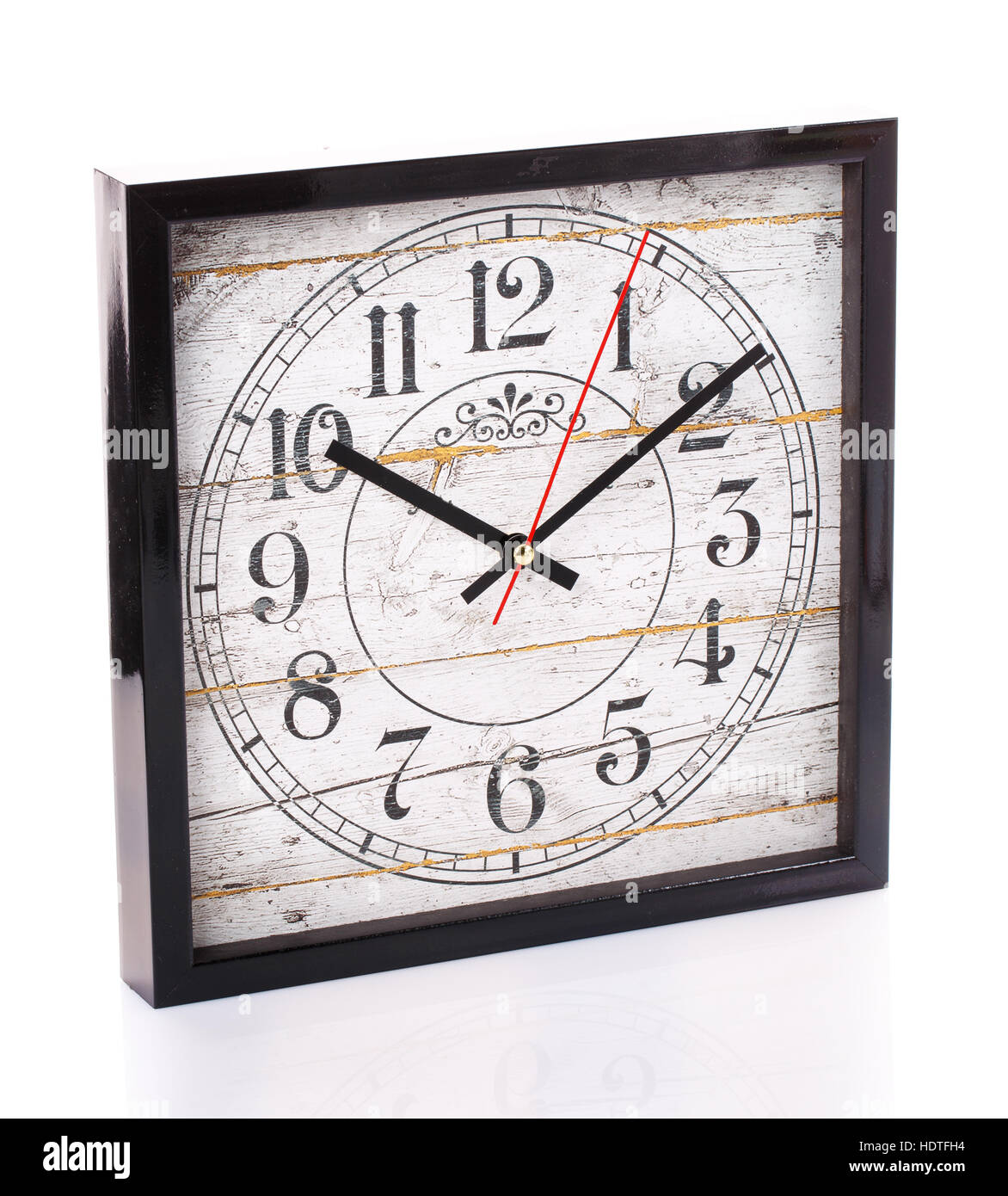 vintage clock isolated on white background Stock Photo - Alamy