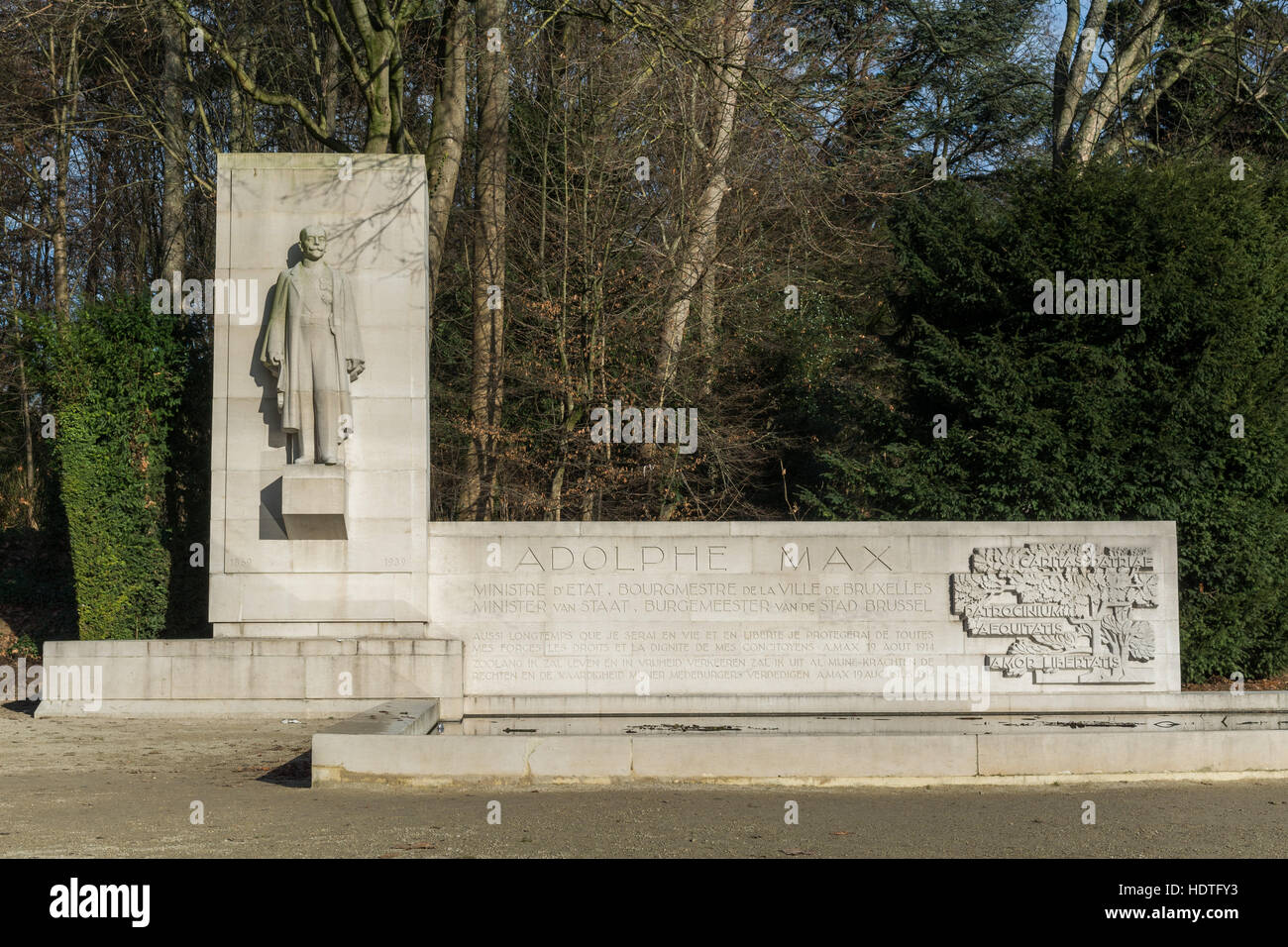 Adolphe Max memorial Brussels Belgium Stock Photo