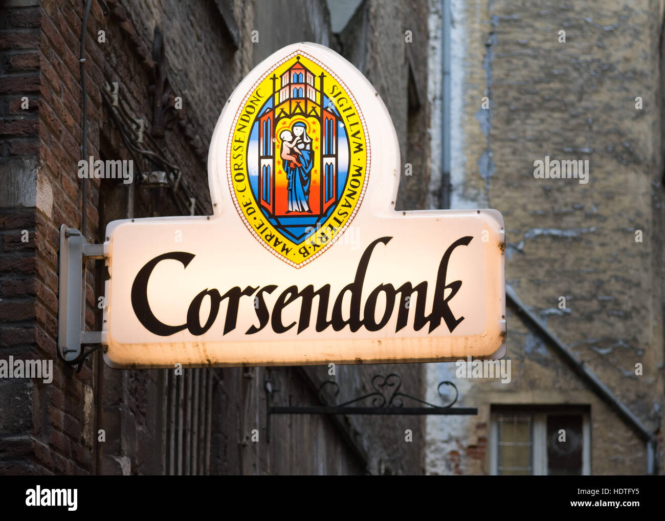 Corsendonk belgium beer sign in Brussels Stock Photo