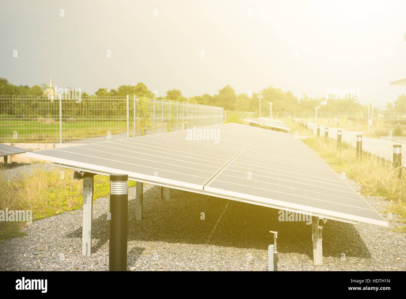 Field solar panel electric mill hi-res stock photography and images - Alamy