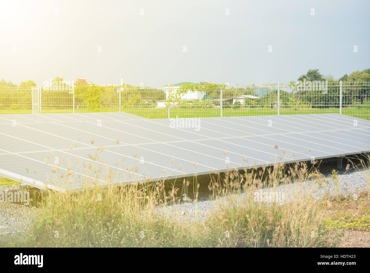Field solar panel electric mill hi-res stock photography and images - Alamy