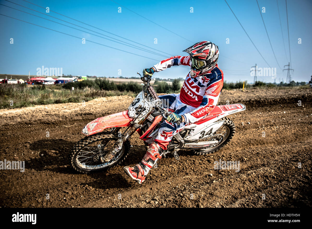 motocross rider in the race Stock Photo - Alamy