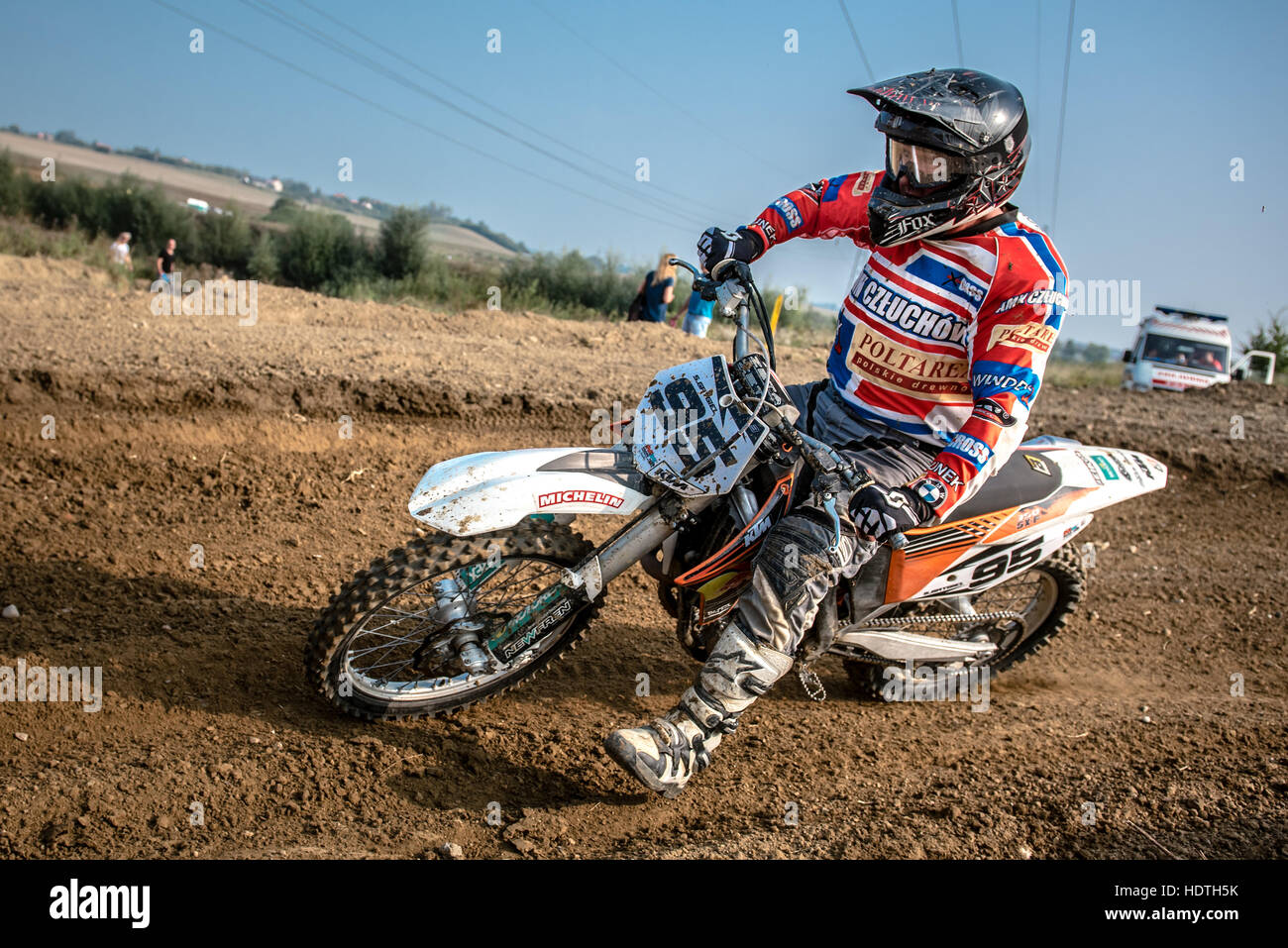 motocross rider in the race Stock Photo - Alamy