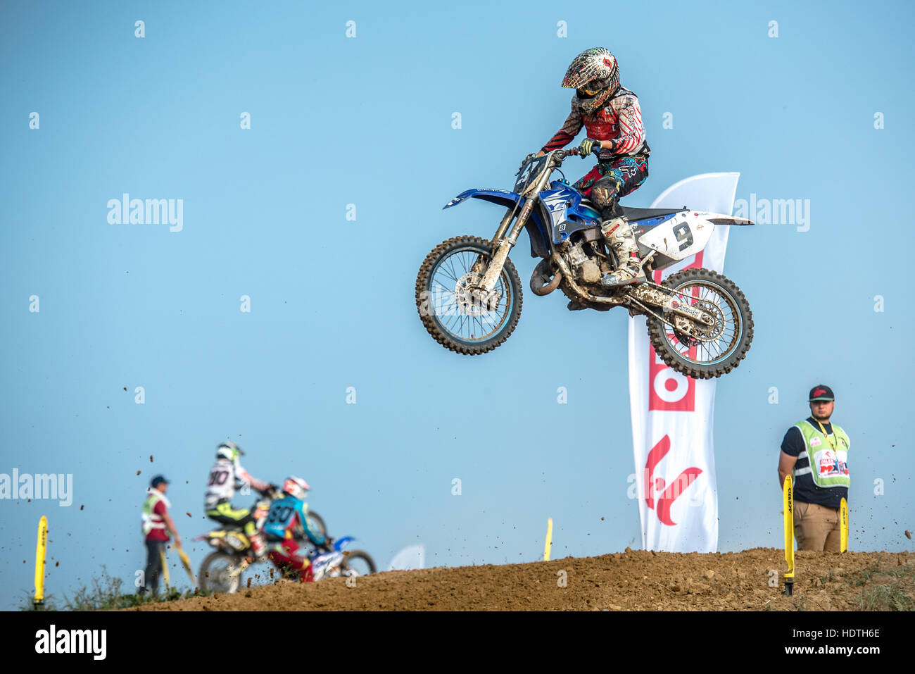 Slow Motorcross Rider motocross rider in the race Stock Photo - Alamy