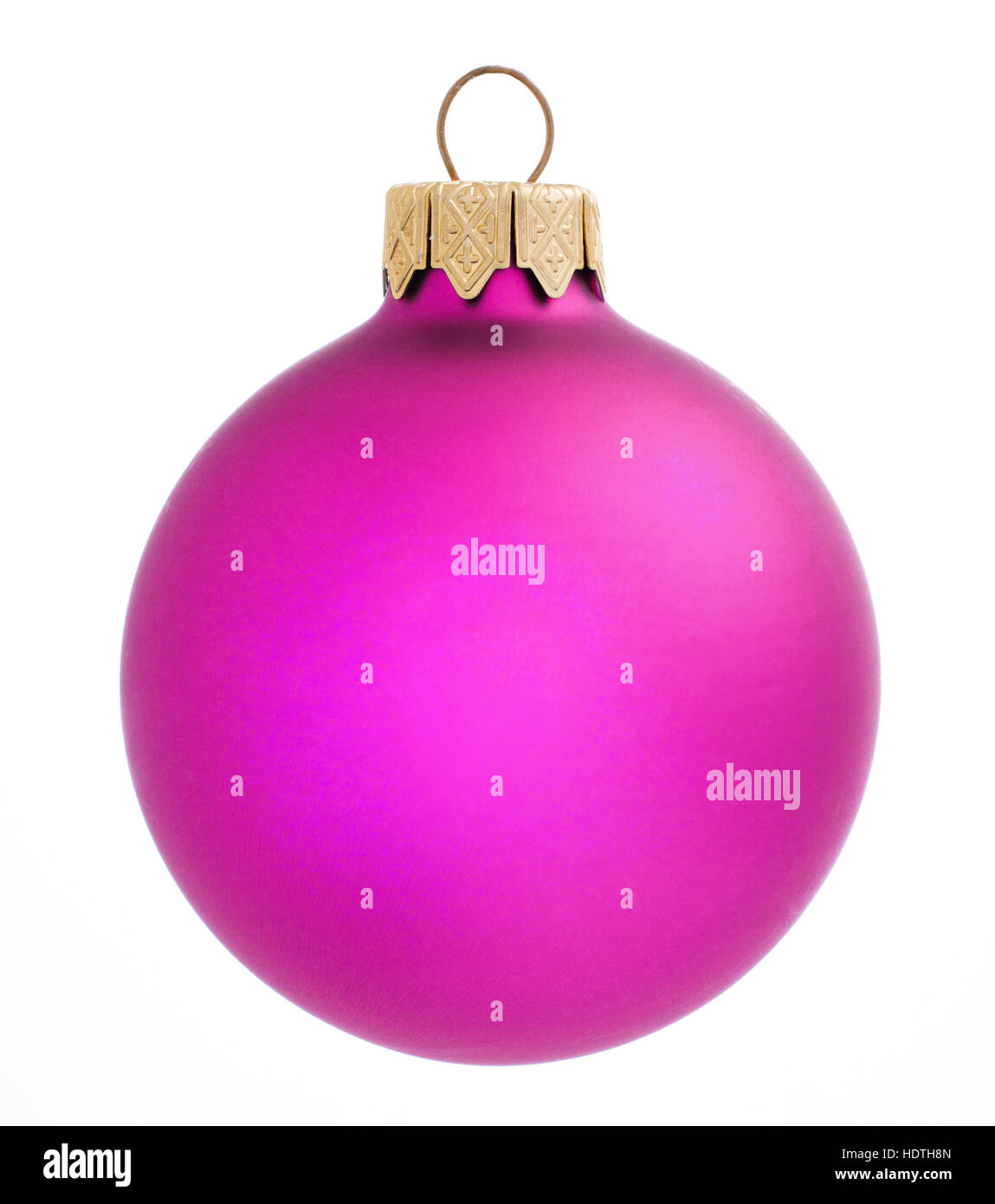 Pink Christmas ball on white background.xmas decoration isolated Stock Photo