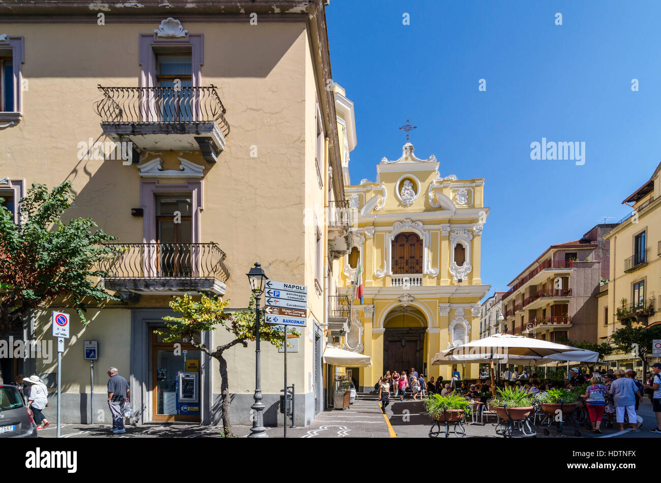 Santuario Del Carmine, Piazza Torquato Tasso, Sorrento, Italy Stock Photo