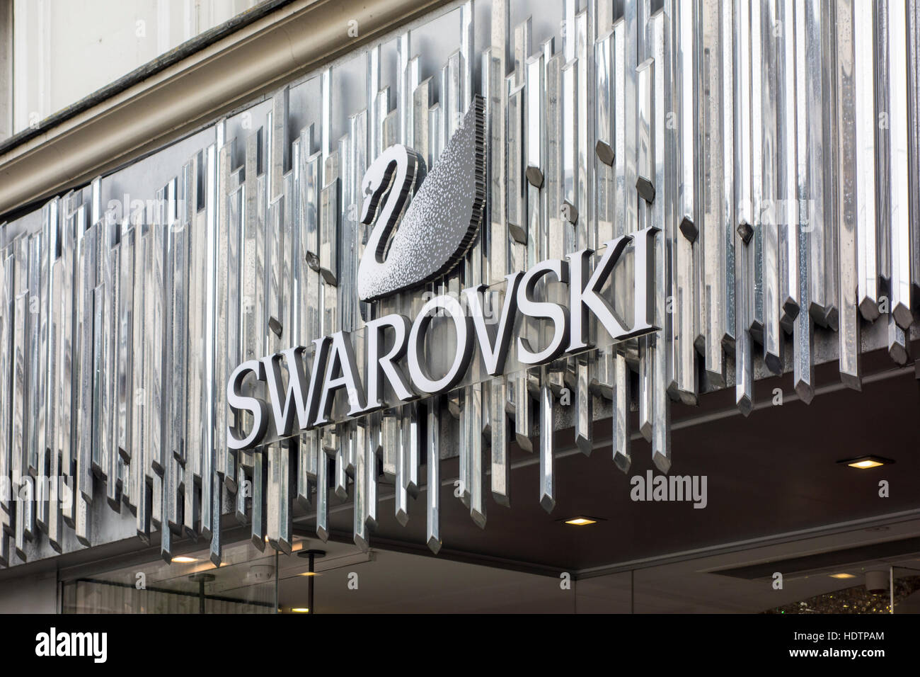 Swarovski store sign, Oxford Street, London, UK Stock Photo - Alamy