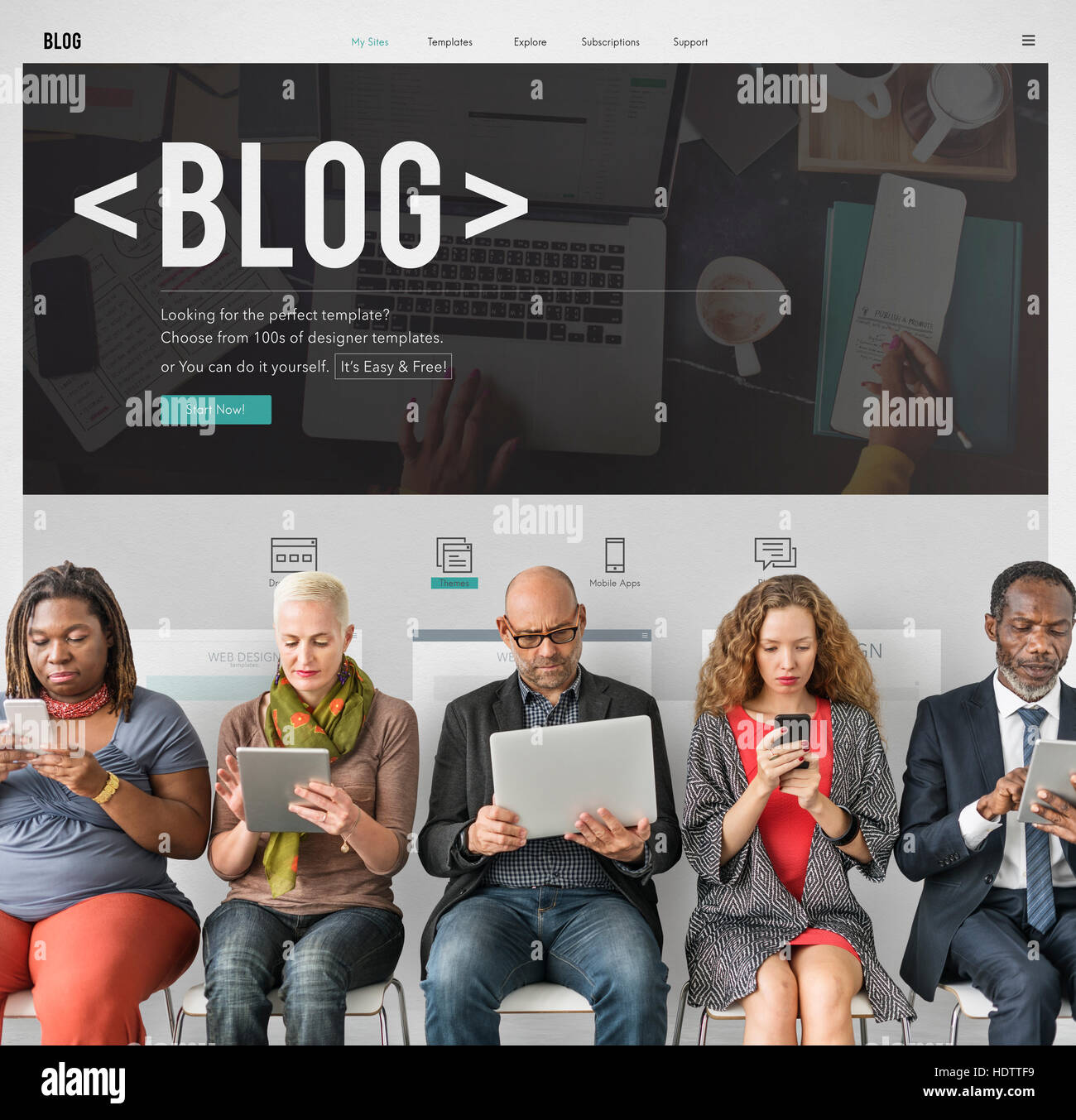Blog Web Design Ideas Programming Software Template Interface Concept ...