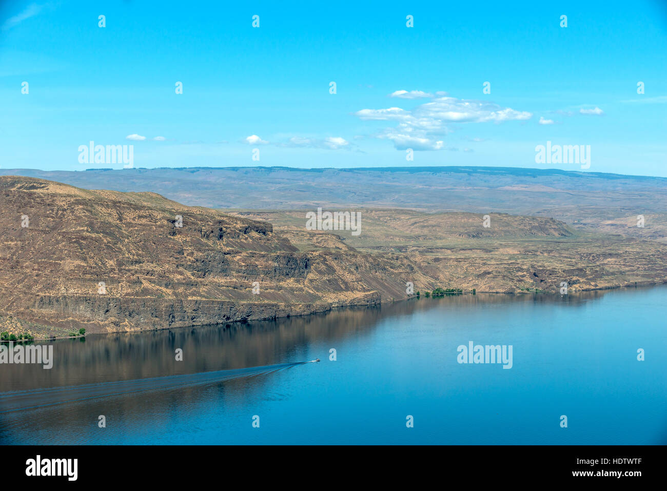 The Wanapum Lake section of the Columbia River in Washington, near