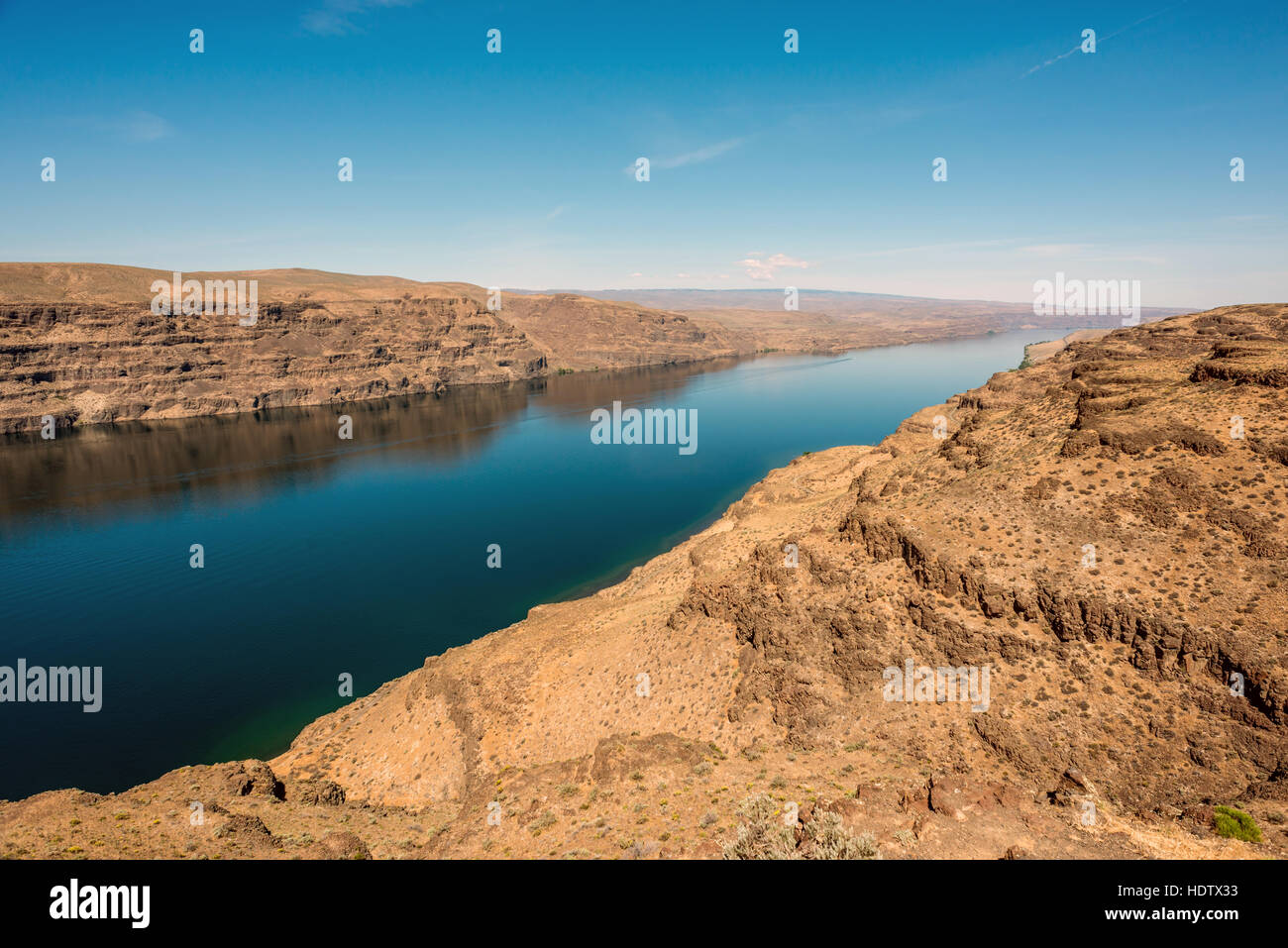 The Wanapum Lake section of the Columbia River in Washington, near