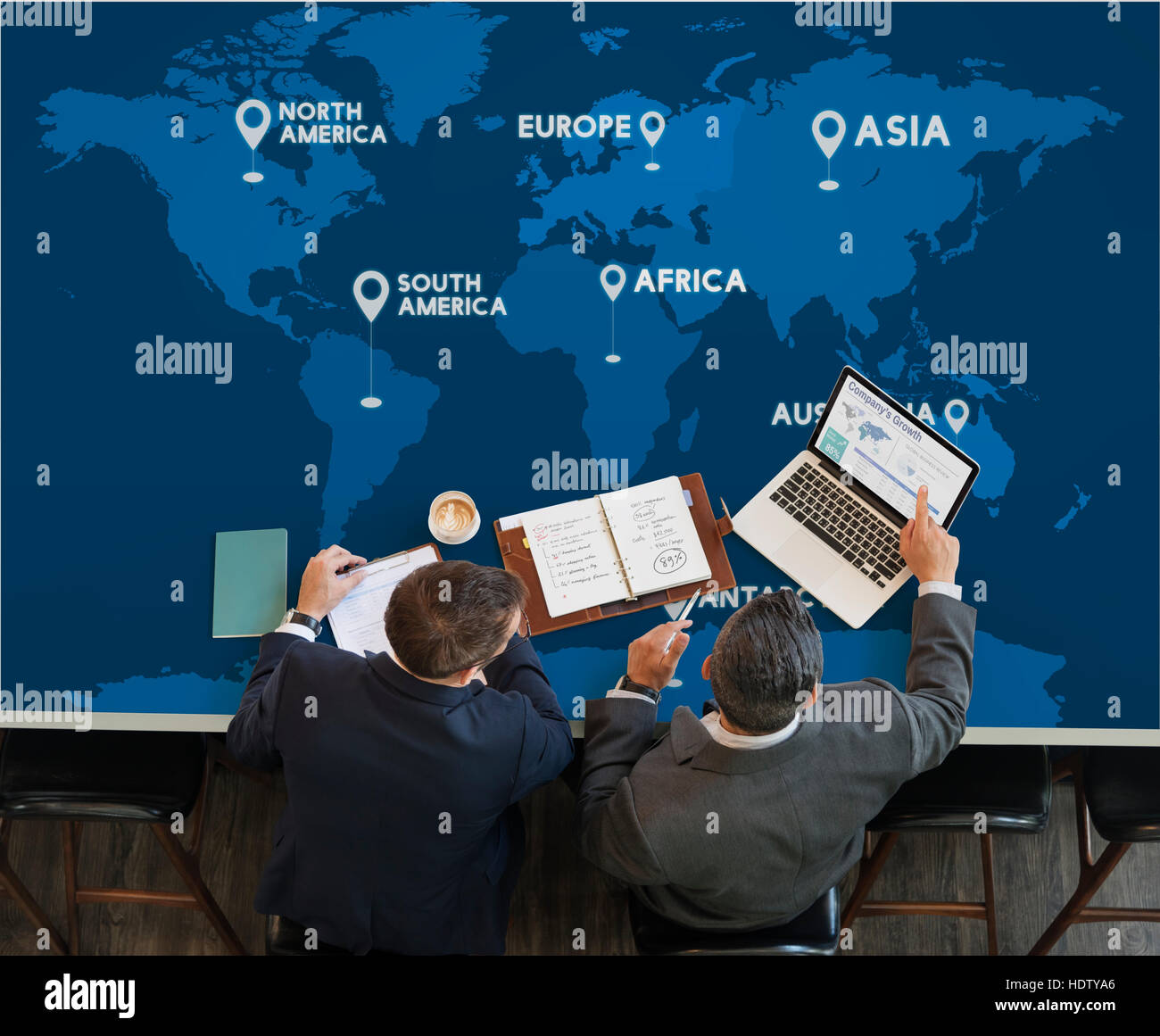 Global Business Map Destination Concept Stock Photo