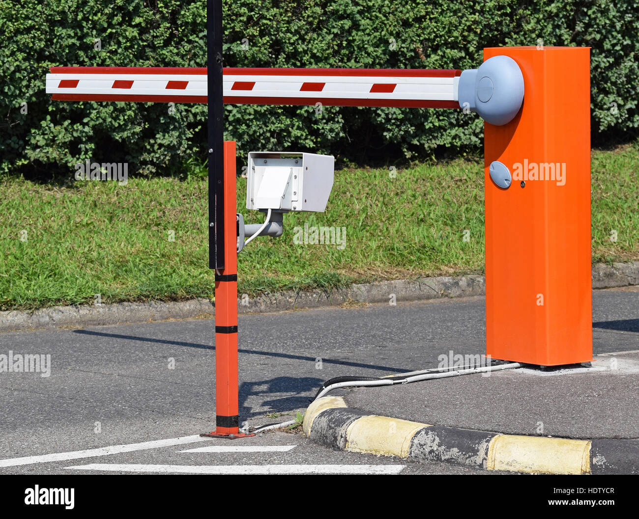 Gate of the parking lot Stock Photo Alamy