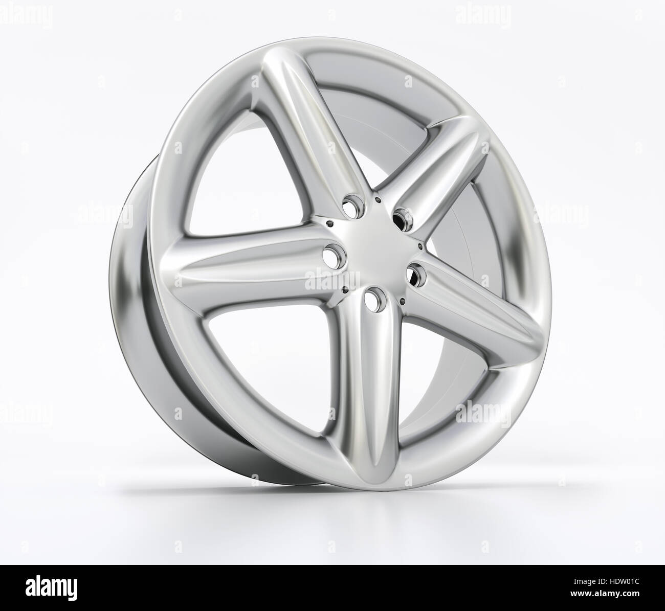 Aluminum wheel image high quality - 3D rendering Stock Photo