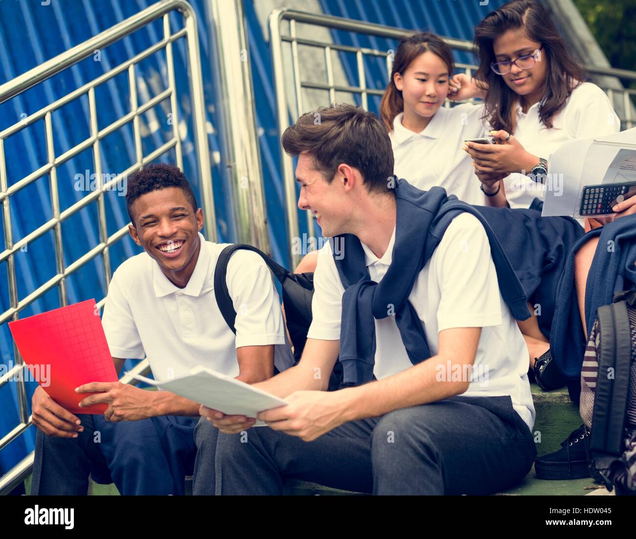 Diversity Students Friends Happiness Concept Stock Photo - Alamy