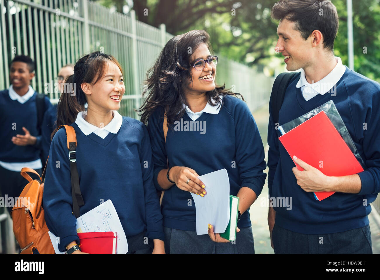 Student Study Uniform Book College Book Teen Concept Stock Photo - Alamy