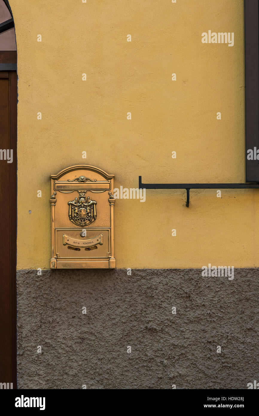 Italian post boxes are mounted externally on homes and are often