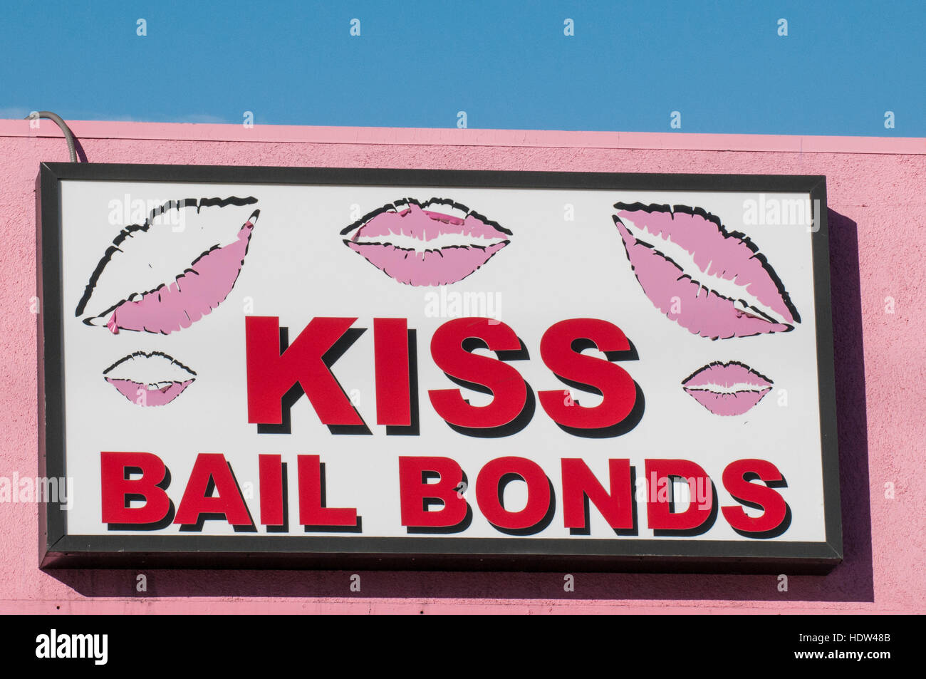 Kiss Bail Bonds Las Vegas, Nevada. Stock Photo