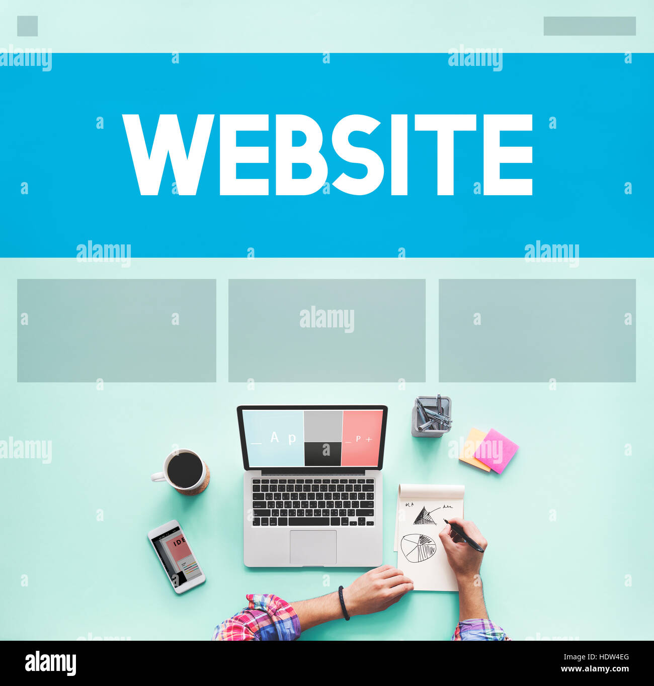 Web Design Template Copy Space Concept Stock Photo - Alamy